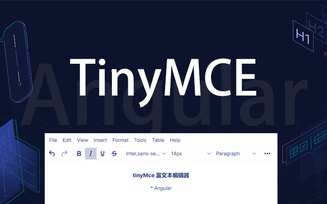 Angular6.x安装配置本地加载汉化版TinyMCE  Angular集成配置HTML富文本编辑器方法