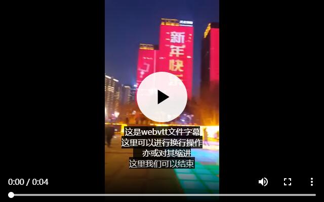 WEBVTT字幕换行缩进