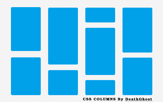 CSS columns多列布局 实现瀑布流布局效果